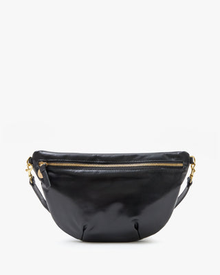 Clare V. Fanny Pack in Black Vlvt Leather - Bliss Boutiques