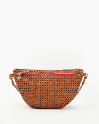 Clare V. Grande Fanny Bag in Tan Rattan