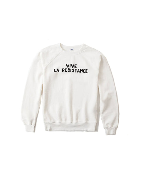 White Vive La Resistance Sweatshirt – Clare V.