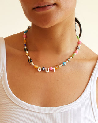 Bead Party Enamel + Pavé Maxi Tropical Paradise Necklace