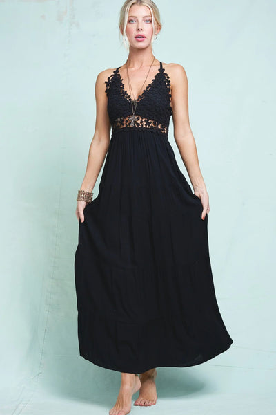 wishlist apparel lace maxi dress