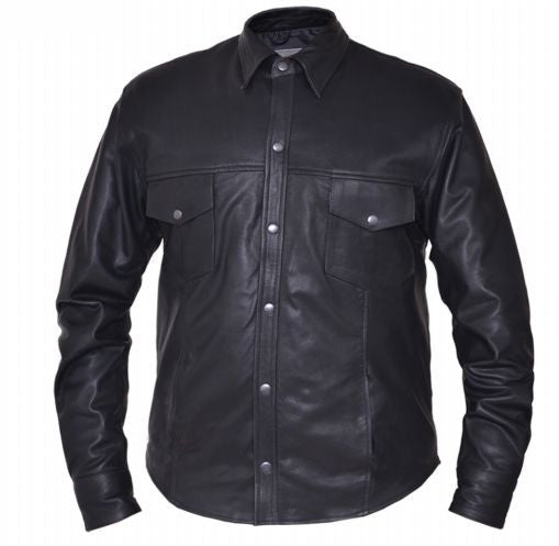 Mens PREMIUM Lightweight Leather Shirt – DeGroots House of Leather