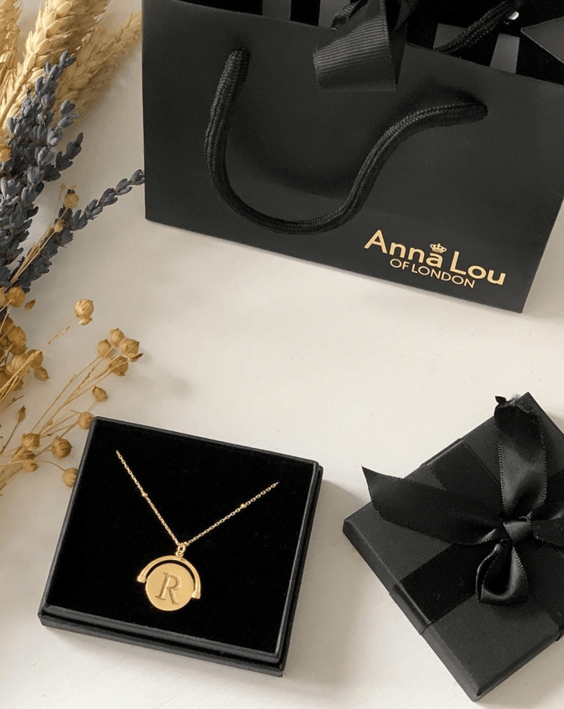 Personalised Engraved Flipping Pendant Charm Initial Necklace – Anna ...