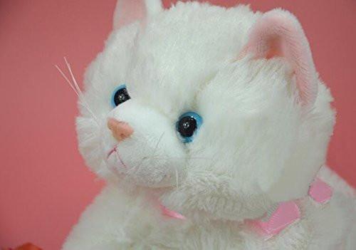 white kitten stuffed animal