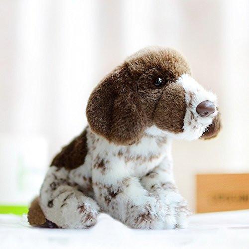brown and white dog stuffed animal