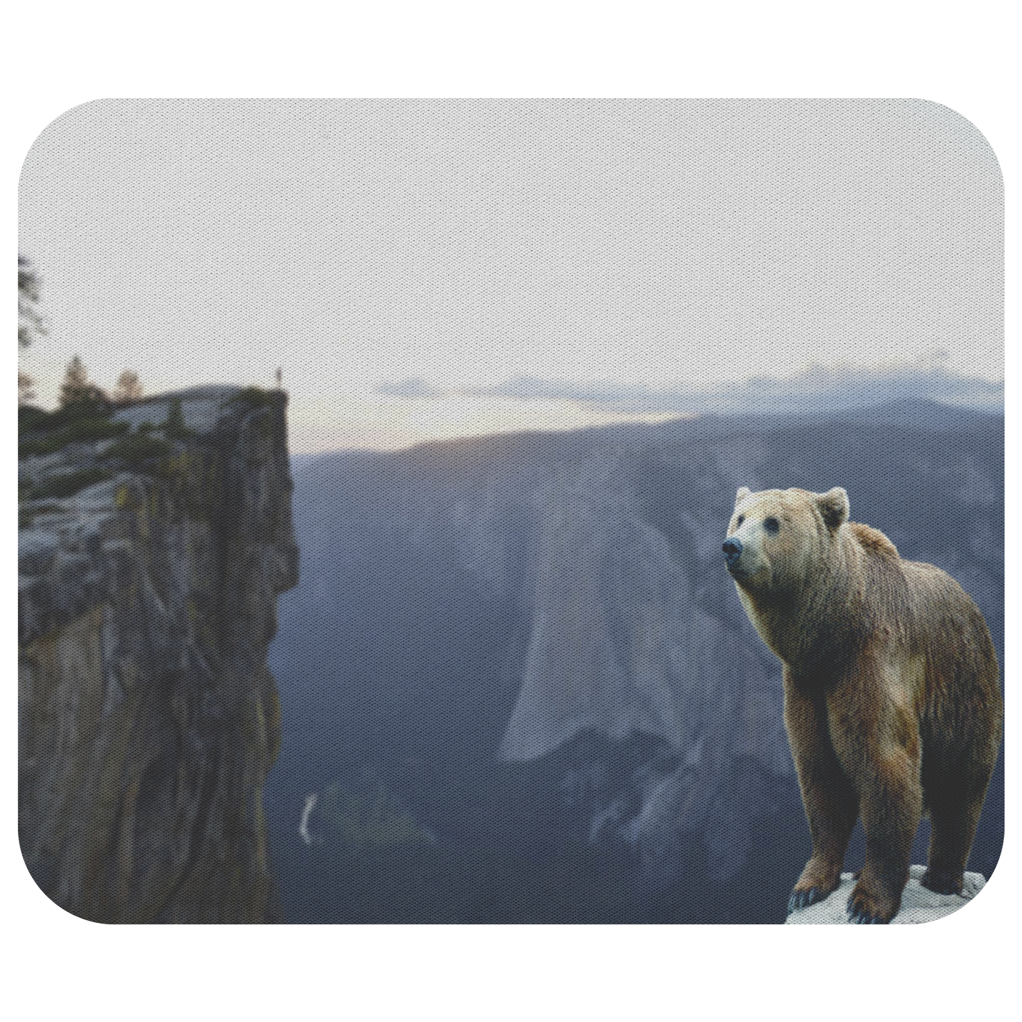 Grizzly Bear on The Mountain Mouse Pad - Wildlife Animal Nature Mouse Mat - Personalized Home Office Decor - Desk Accessories - Mousepads Computer Accessory