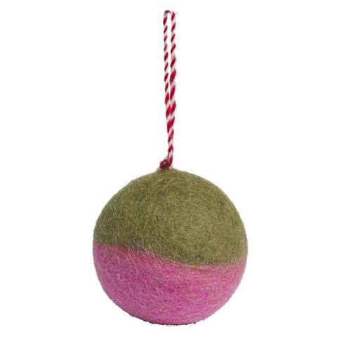 Sage x Clare Bobby Hot Pink Felt Bauble