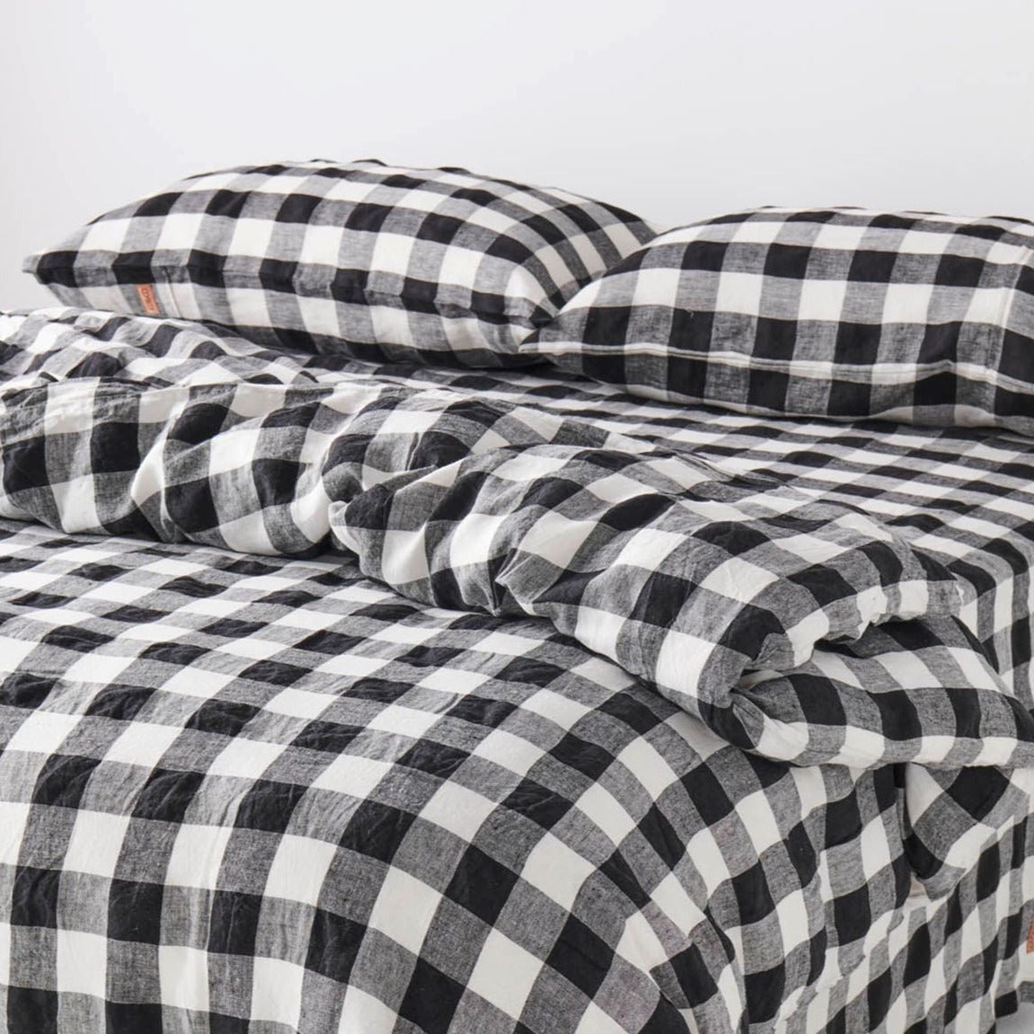 black gingham duvet cover