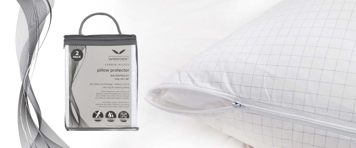 Westex’s carbon mattress and pillow protectors have anti-static technology providing you with a calming and stress-free night of sleep