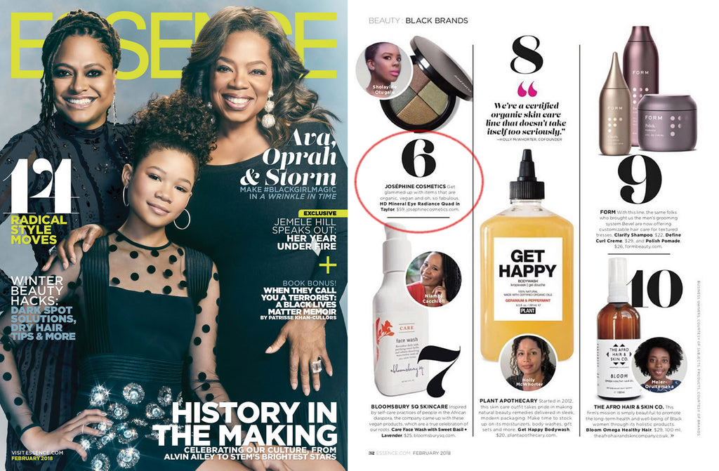 Josephine Cosmetics in Essence Magazine February 2018