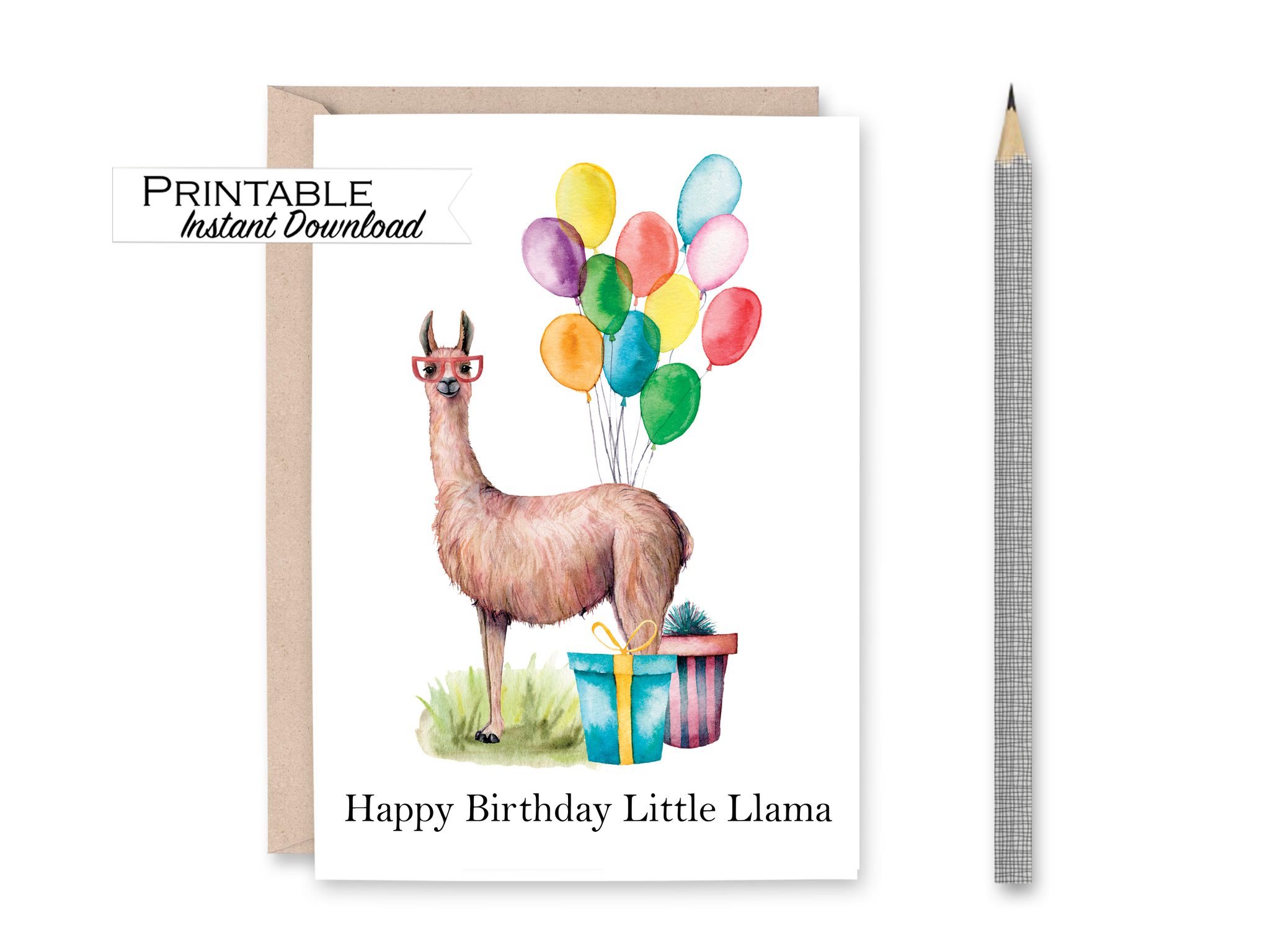 Download Llama Birthday Llama Card Happy Birthday Little Llama Birthday Card Starcityco