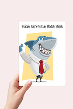 Load image into Gallery viewer, Daddy Shark Fathers Day Card Printable - Digital Download