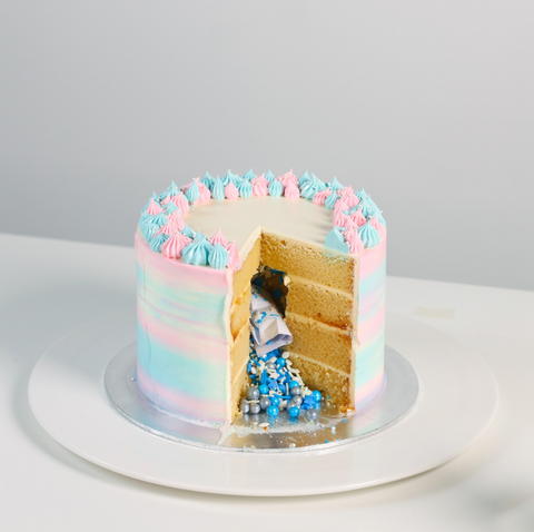 Secret Message / Gender Reveal Cake 5.5 inch by Kanteen's Kitchen | Cake Together | Birthday Cake Delivery