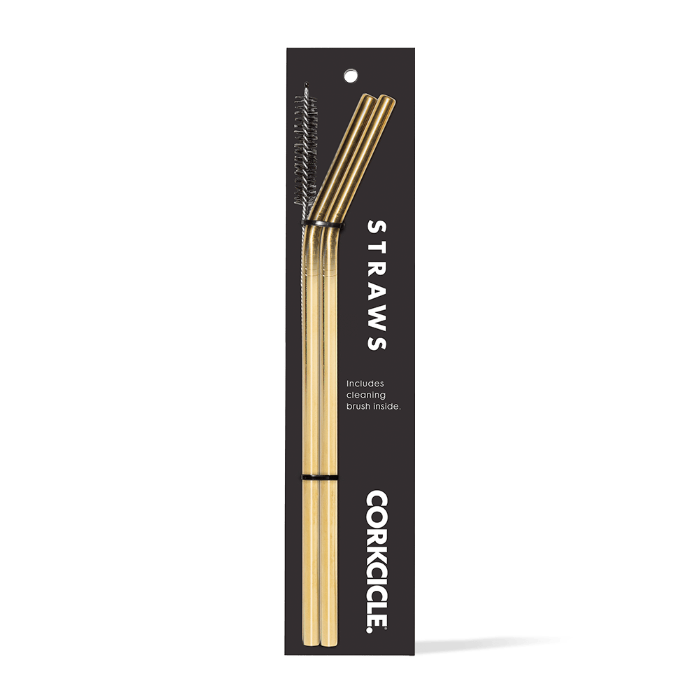 Corkcicle - Gold TUMBLER STRAW 2-PACK