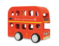 Bernie Bus wooden number-sorting red London double-decker bus