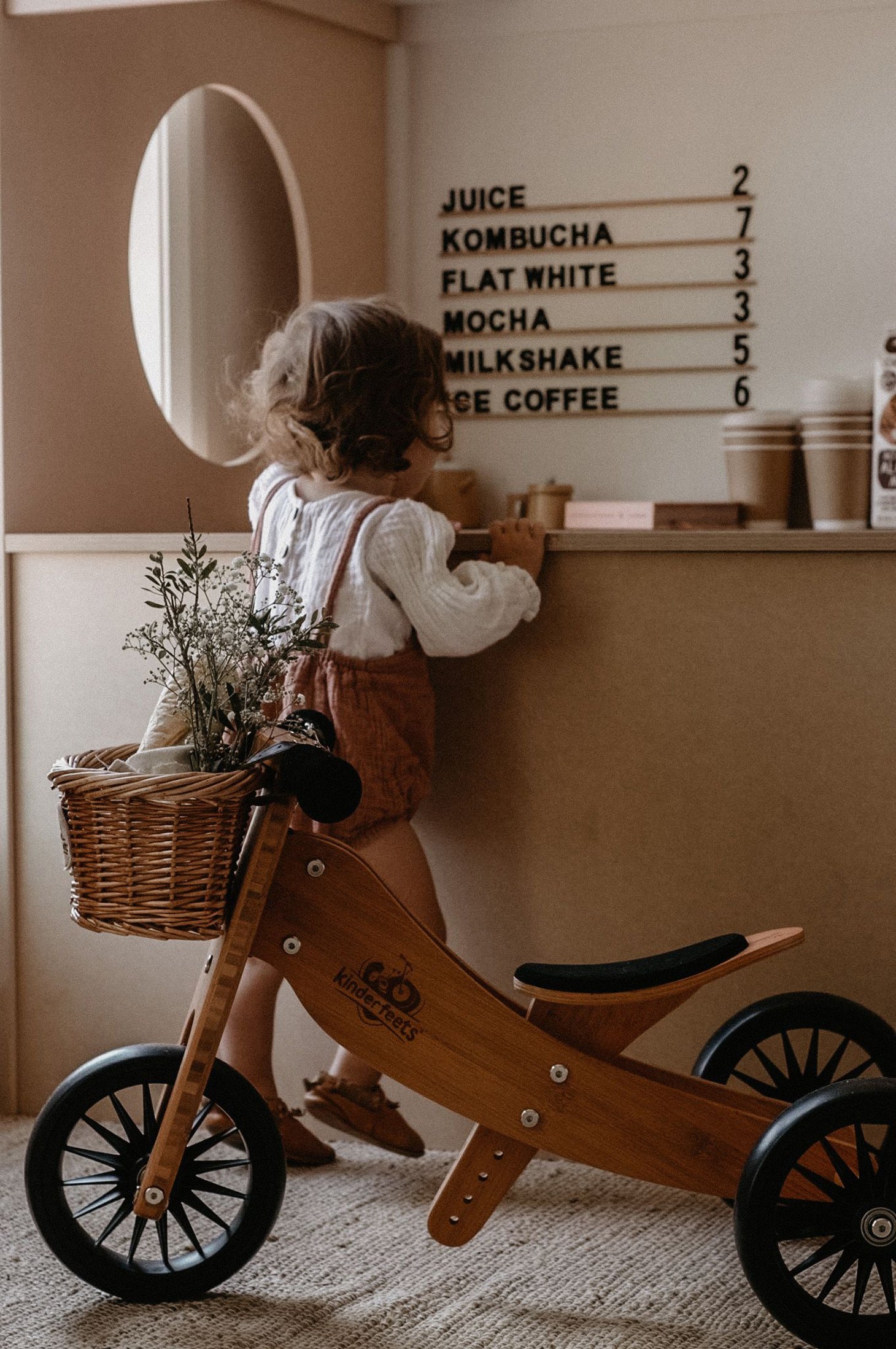 Kinderfeets Tiny Tot tricycle Bike PLUS White Indigo Jamm