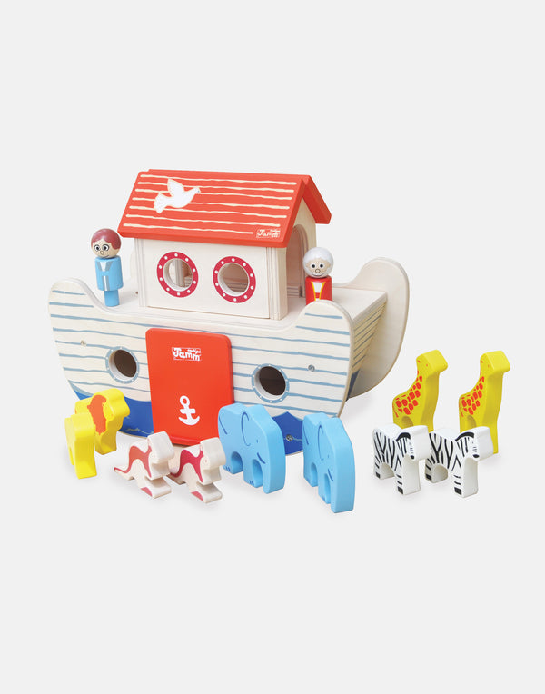 noah's ark wooden playset