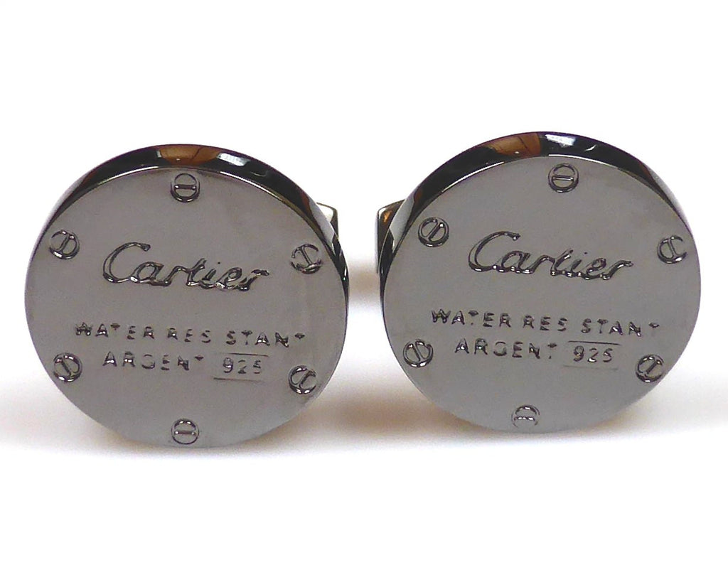 cartier black cufflinks