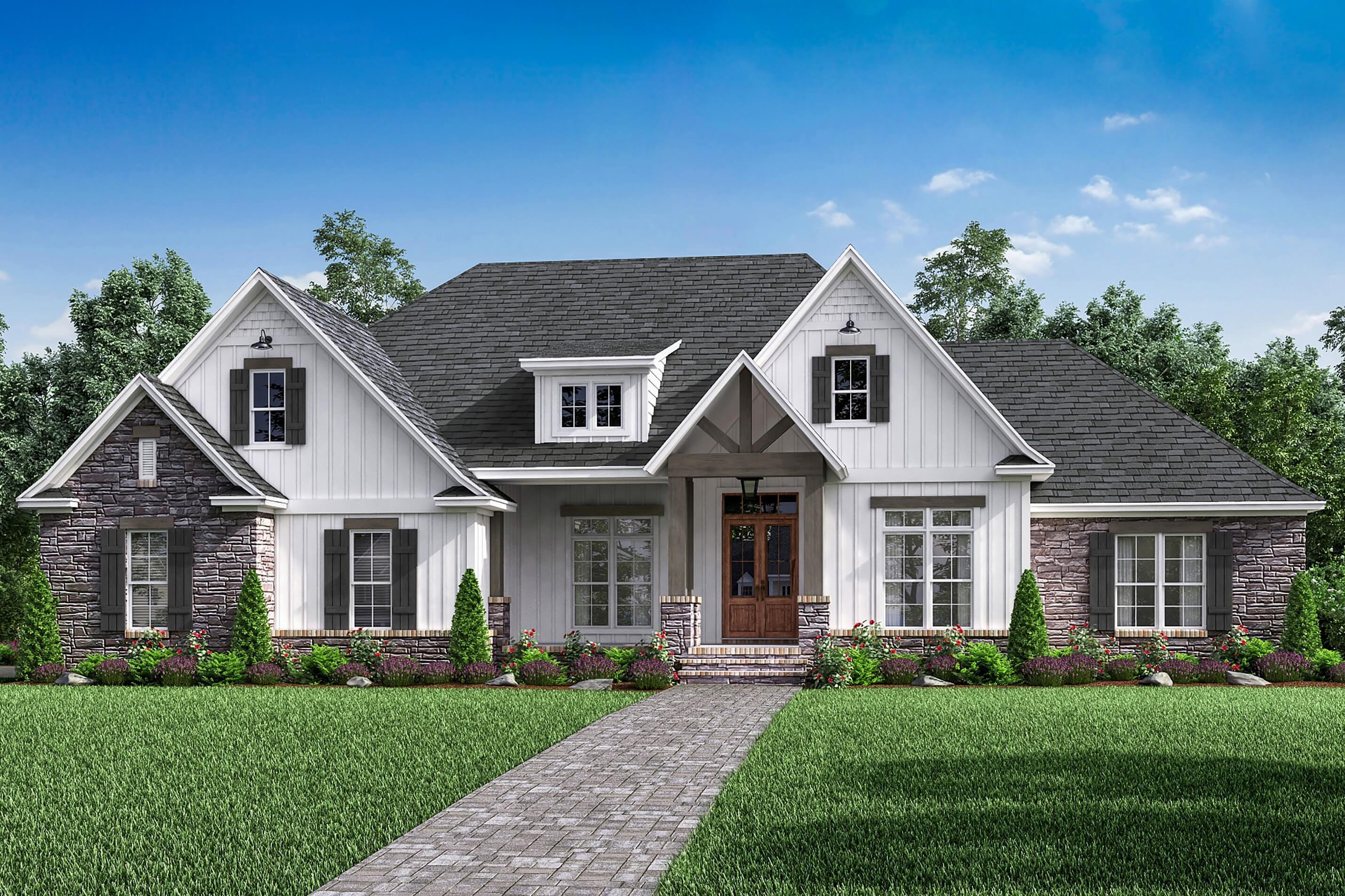 Courtland Drive House Plan House Plan Zone   House Plan Zone   Render 2589 