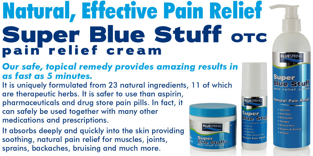 Natural Joint Muscle Pain Relief | Arthritis Cream | Super Blue Stuff ...