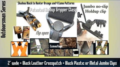 MENDENG Camo Suspenders for Men Heavy Duty Clips Hunting Work