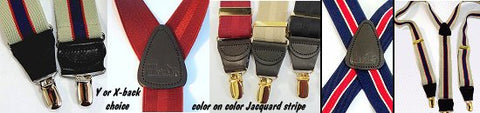 Striped Holdup USA made men's suspenders