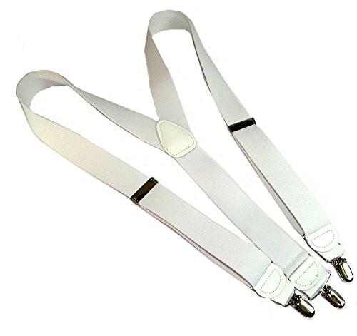 Hold-Ups White Casual Series Dual-clip Men's Suspenders – Holdup-Suspender -Company