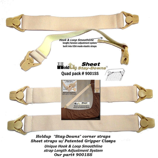 Hold-Up Crisscross Stay-Downs: US Patented Sheet Straps & Gripper Clasps –  Holdup-Suspender-Company