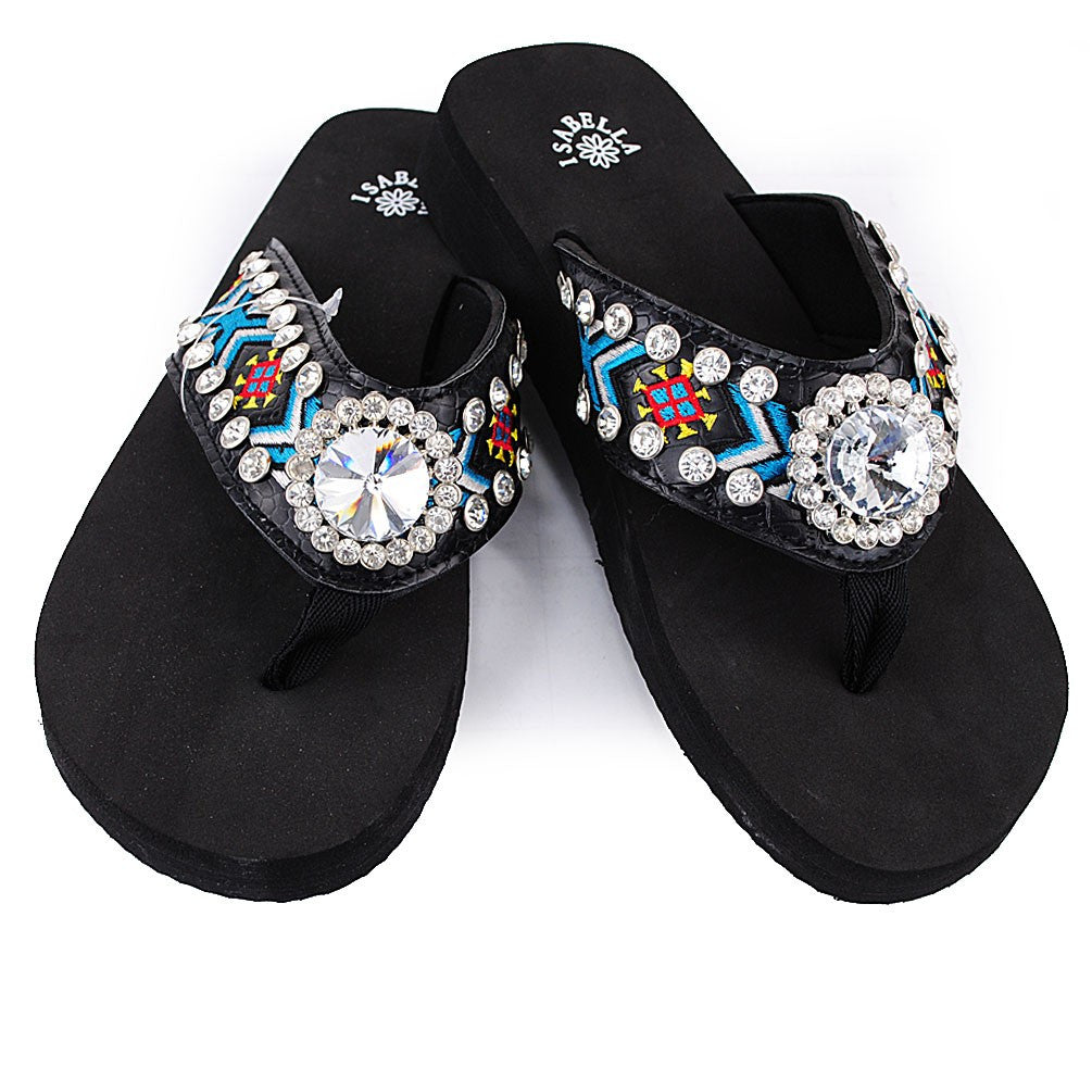 jeweled flip flops