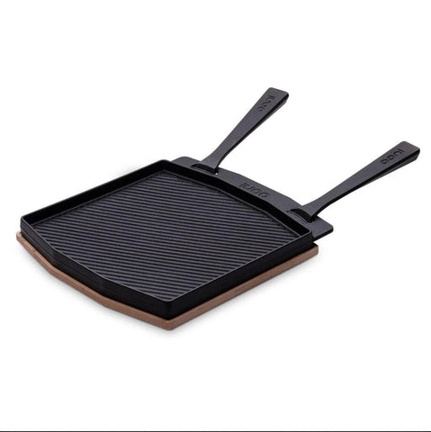 Cast Iron Griddle-Large-20x12-Drip Tray-3 Sides-BBQ Cookout - Hardacrefarm