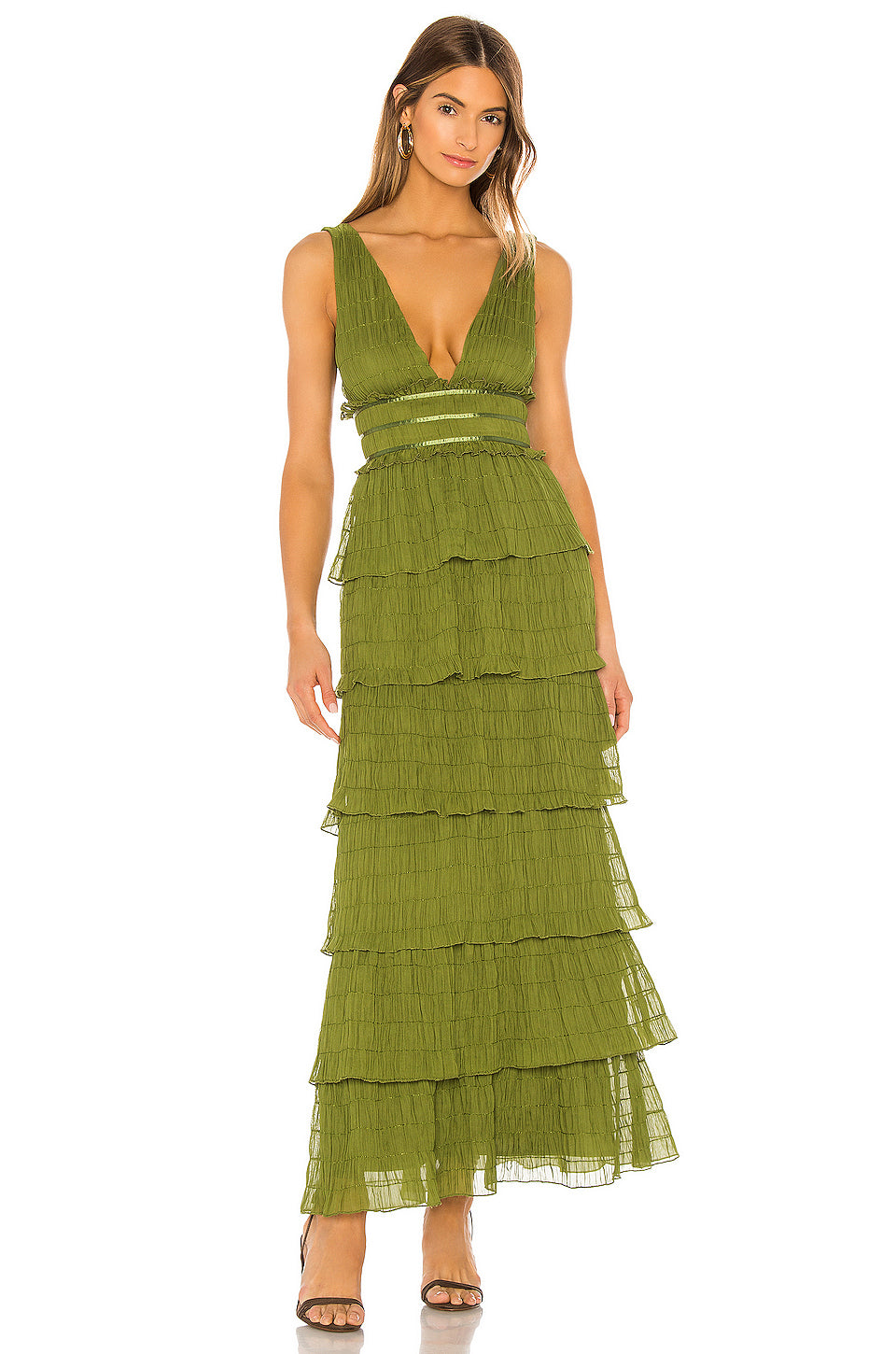 moss green gown