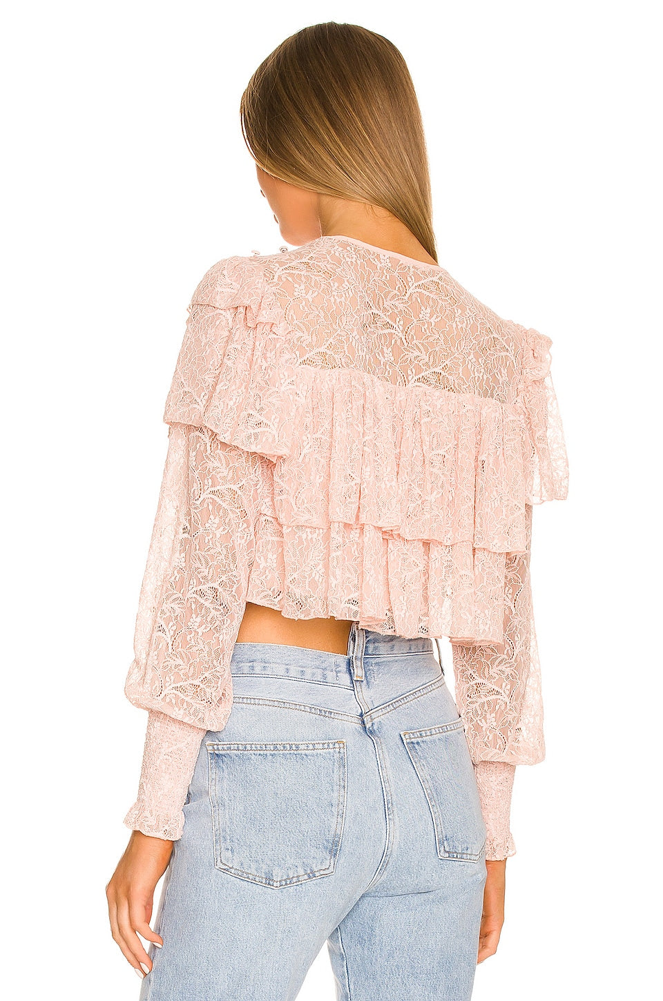 blush lace top