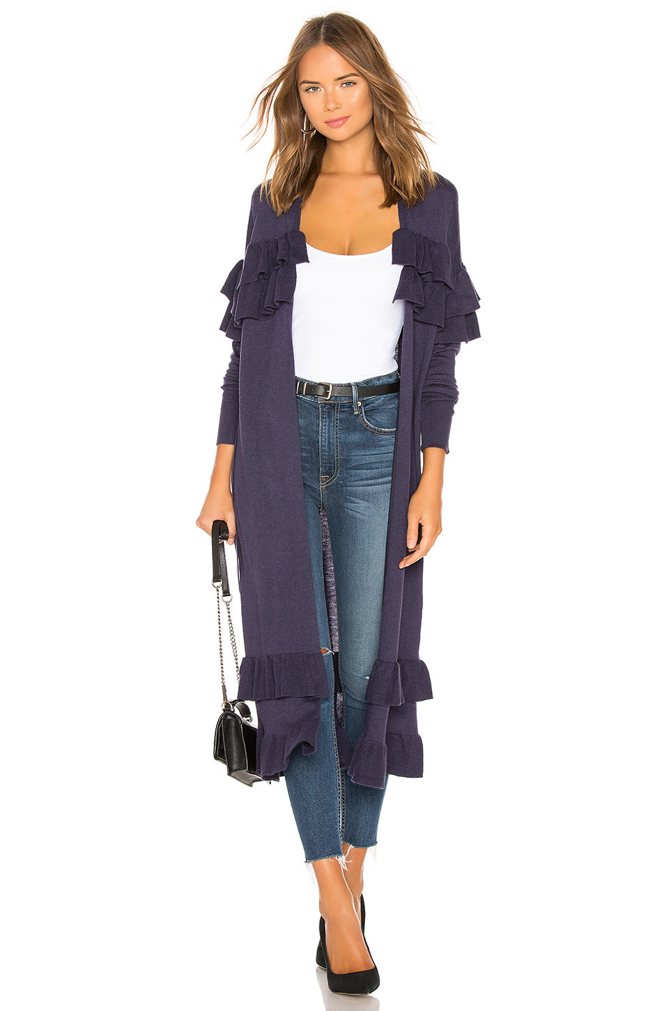 navy blue duster cardigan