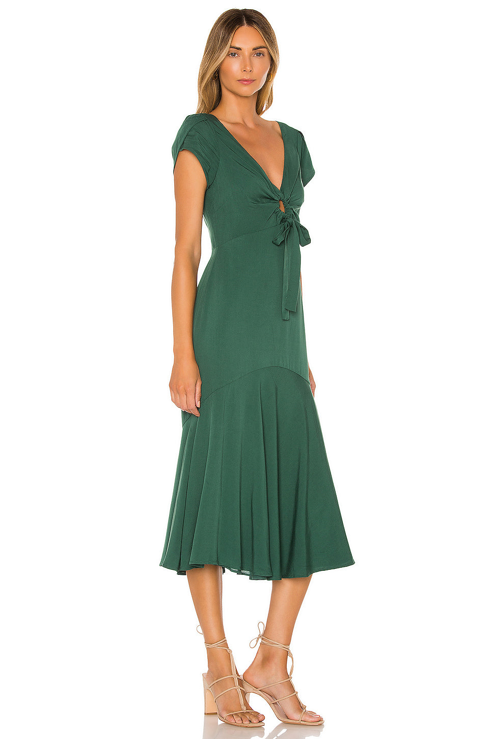 Avalynn Dress in Emerald Green - TULAROSA