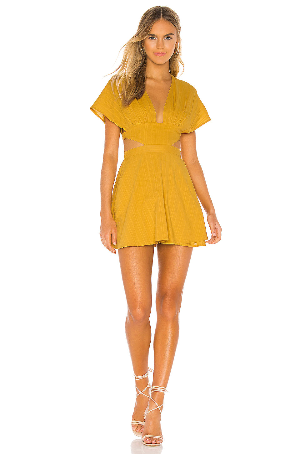 mustard mini dress