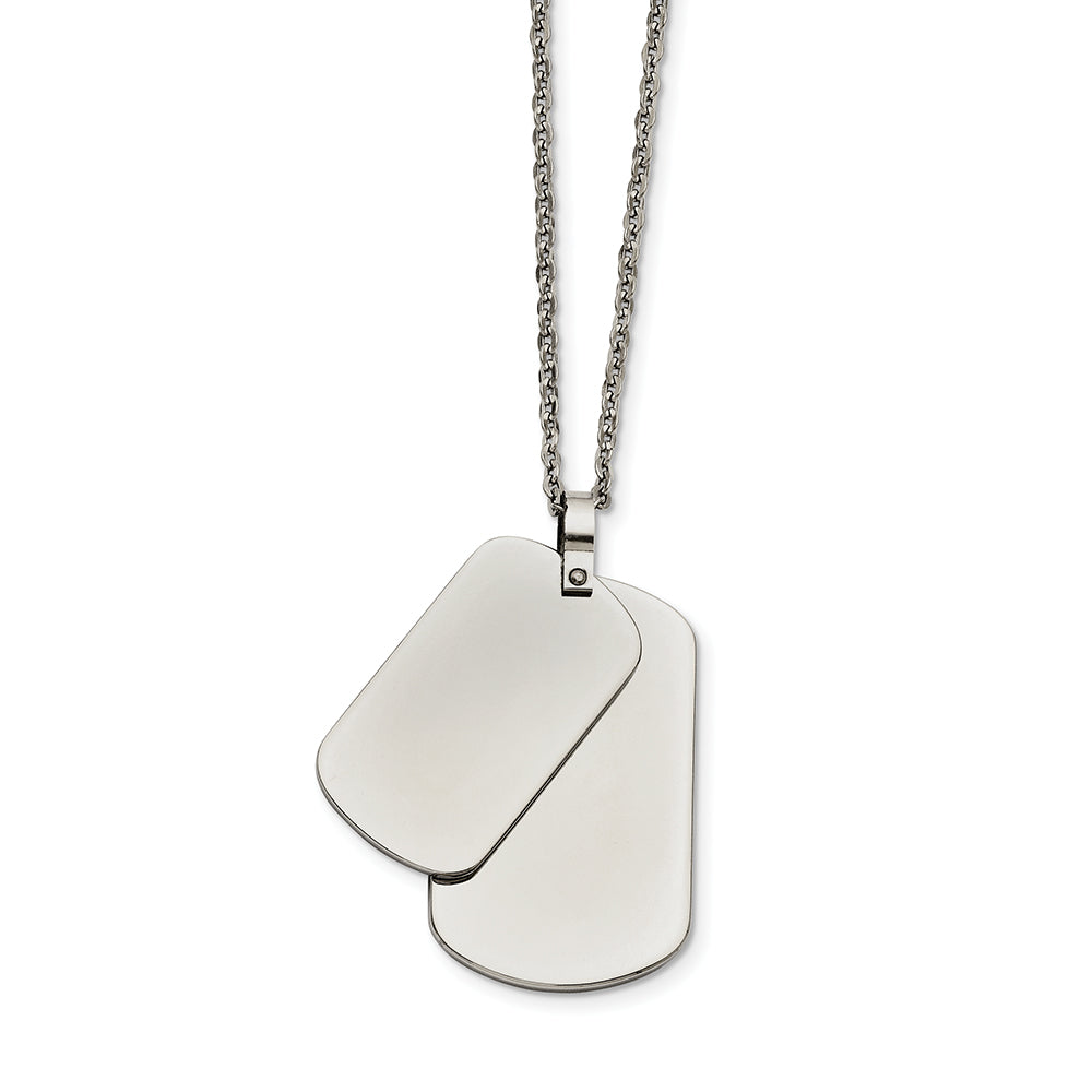 double dog tag necklace engraved