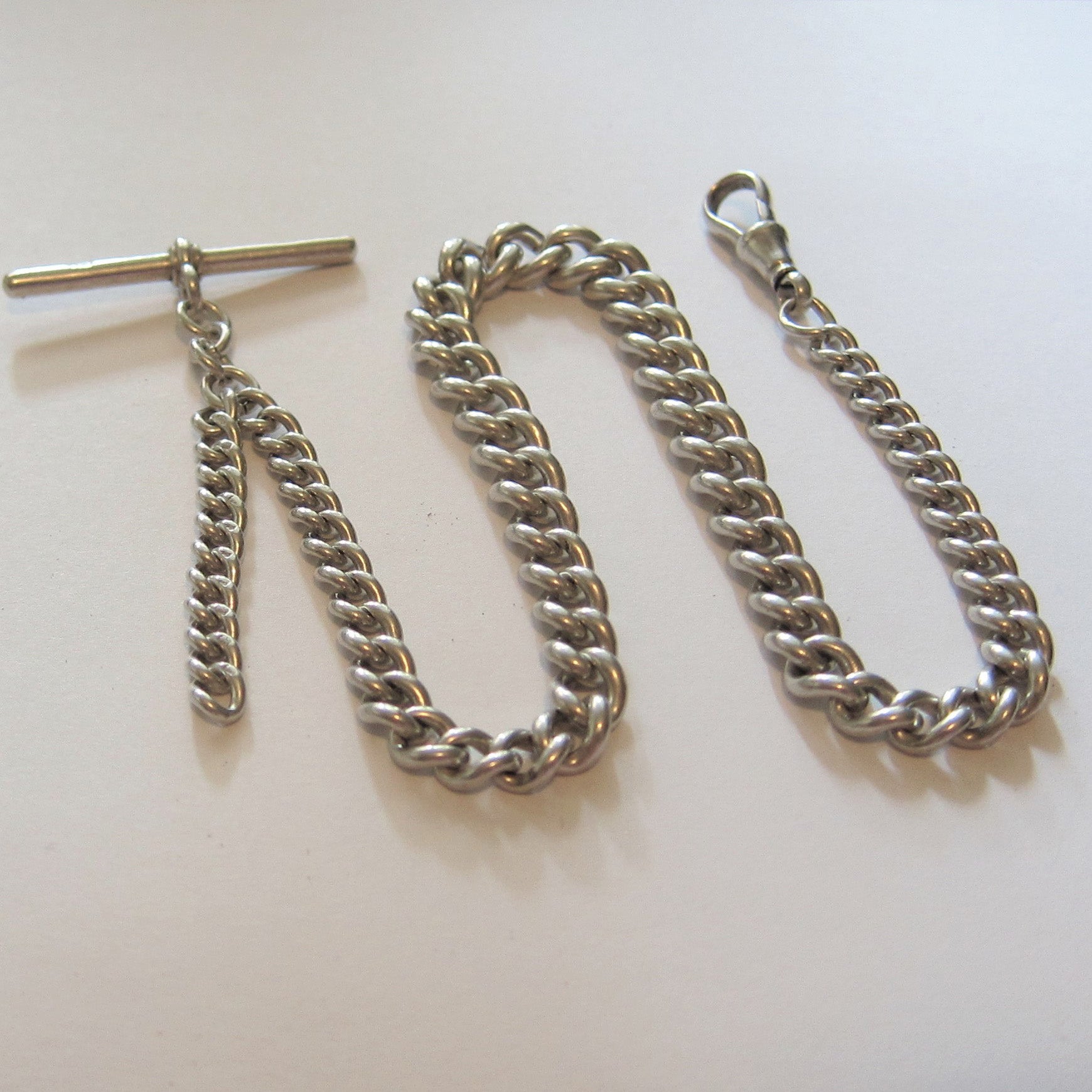 vintage silver pocket watch chain