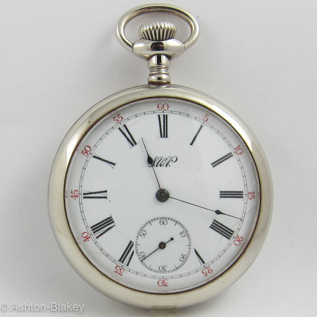TRENTON open faced size 16 Pocket Watch - Ashton-Blakey Vintage Watches