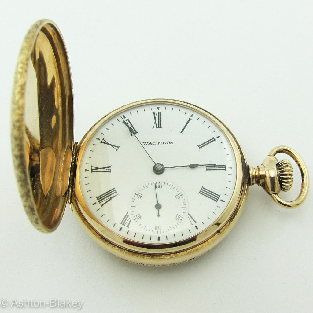 waltham pocket watch gold