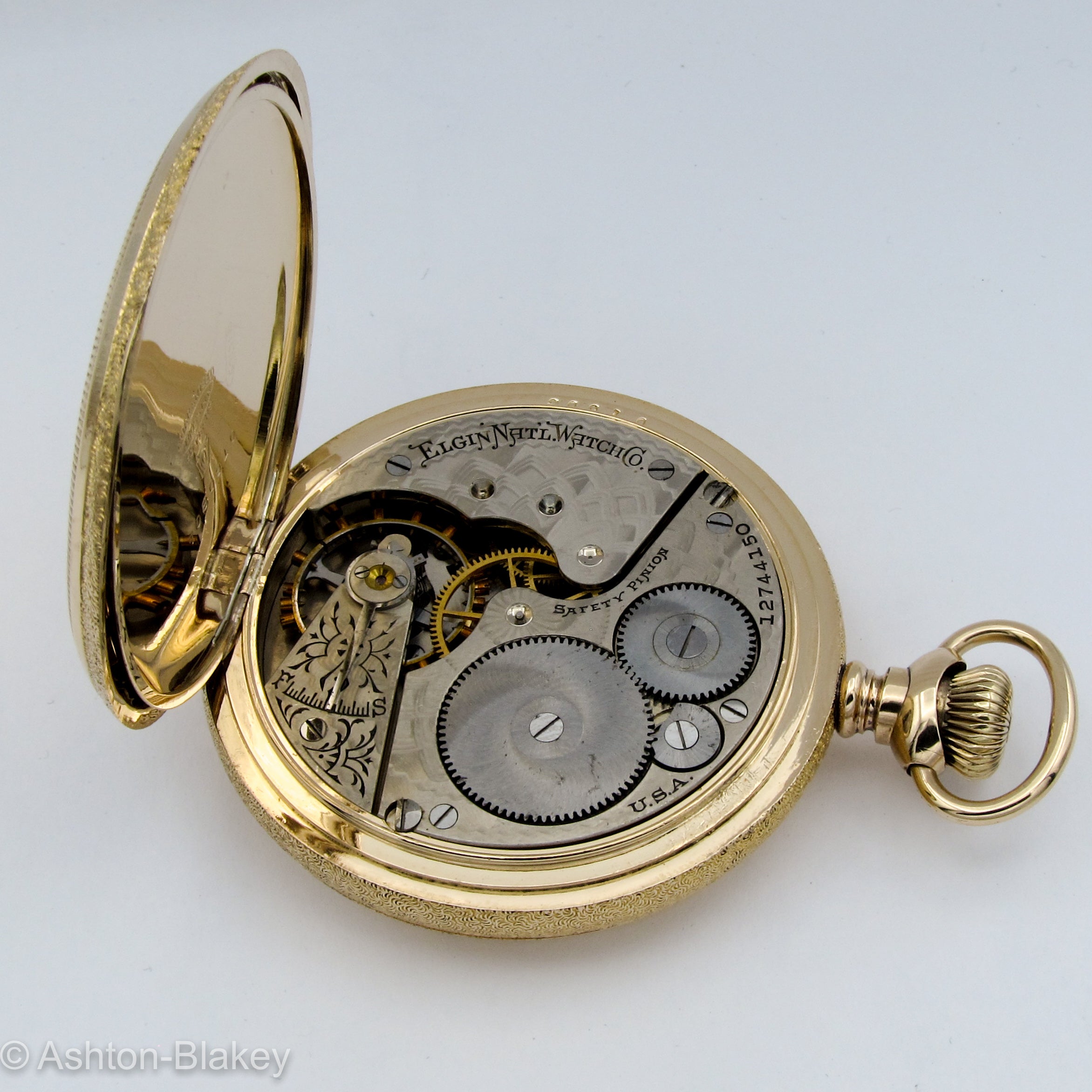 elgin pocket watch serial number location