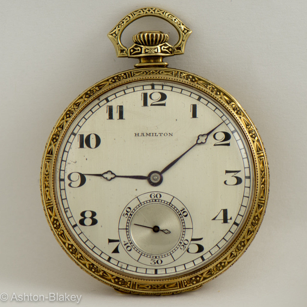 HAMILTON 14K gold Pocket Watch - Ashton 