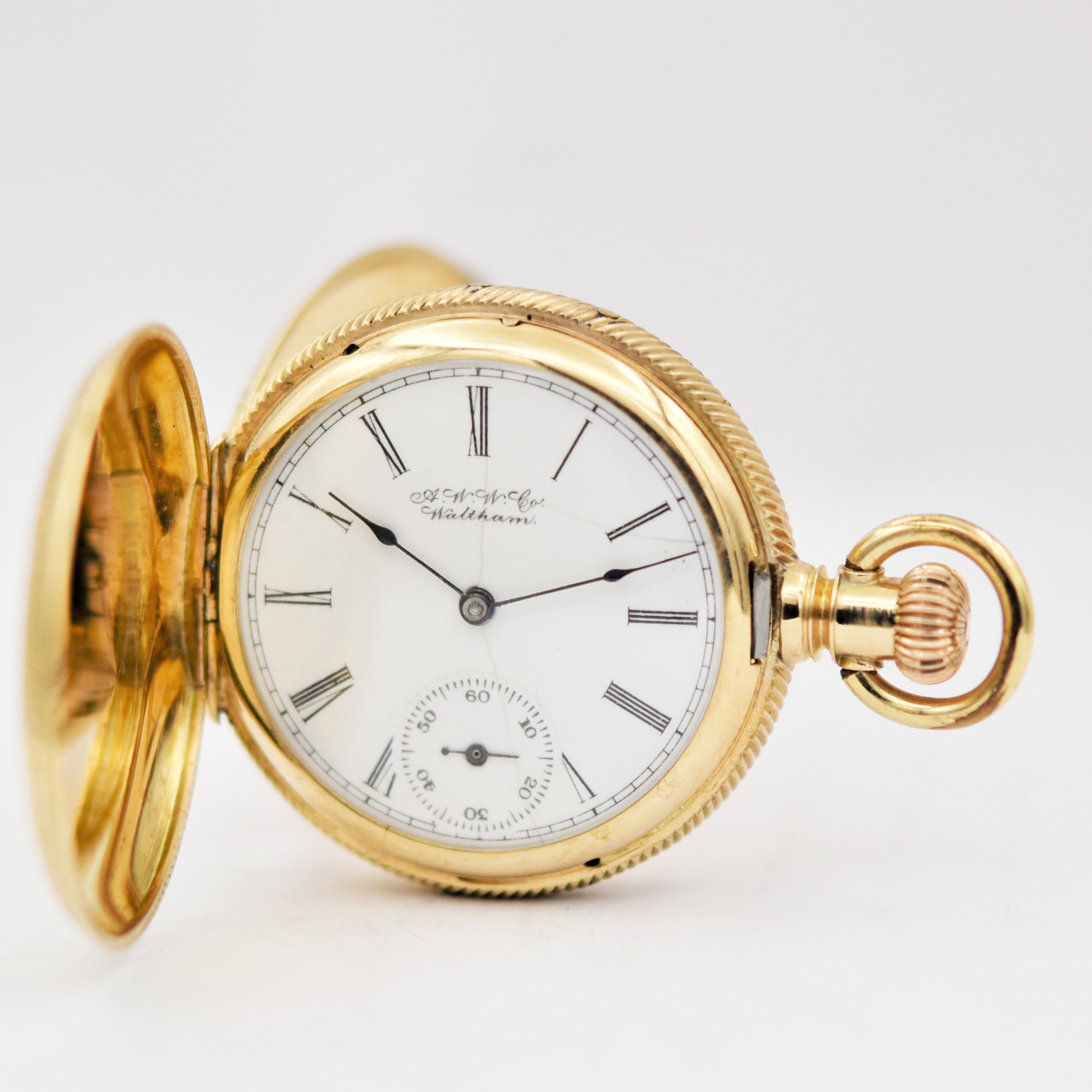 waltham pocket watch gold