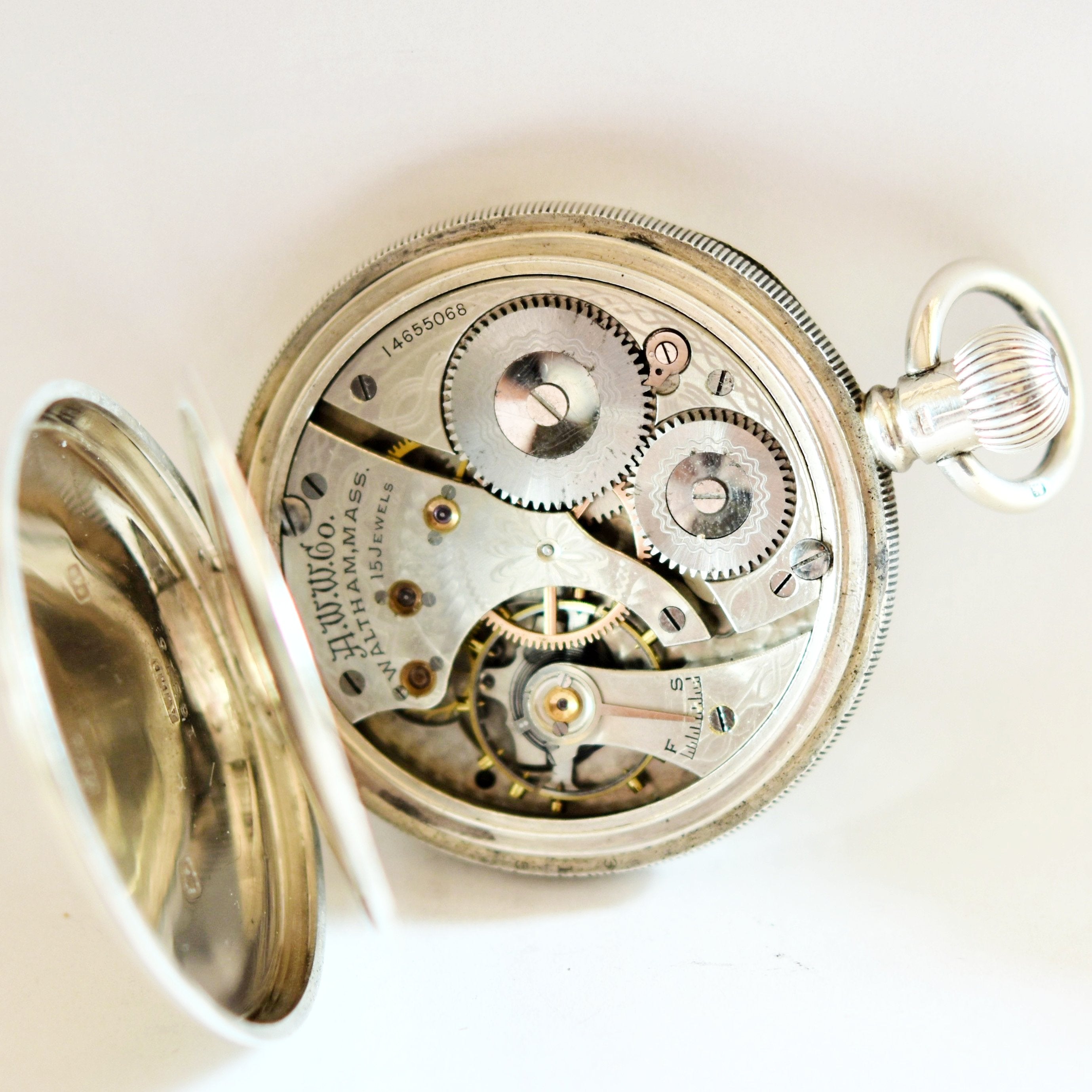 vintage silver pocket watch chain