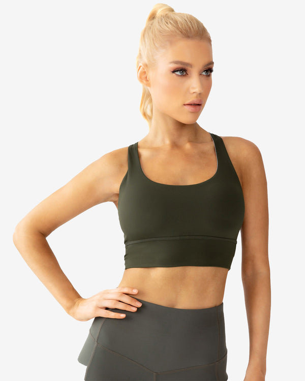 QUEENIEKE - Womens Light Support Yoga padded Double T Back Sports Bra