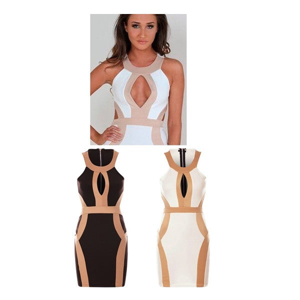 illusion bodycon dress