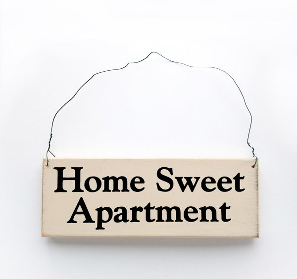 Download Home Sweet Apartment Sign. Rustic white sign with black ...