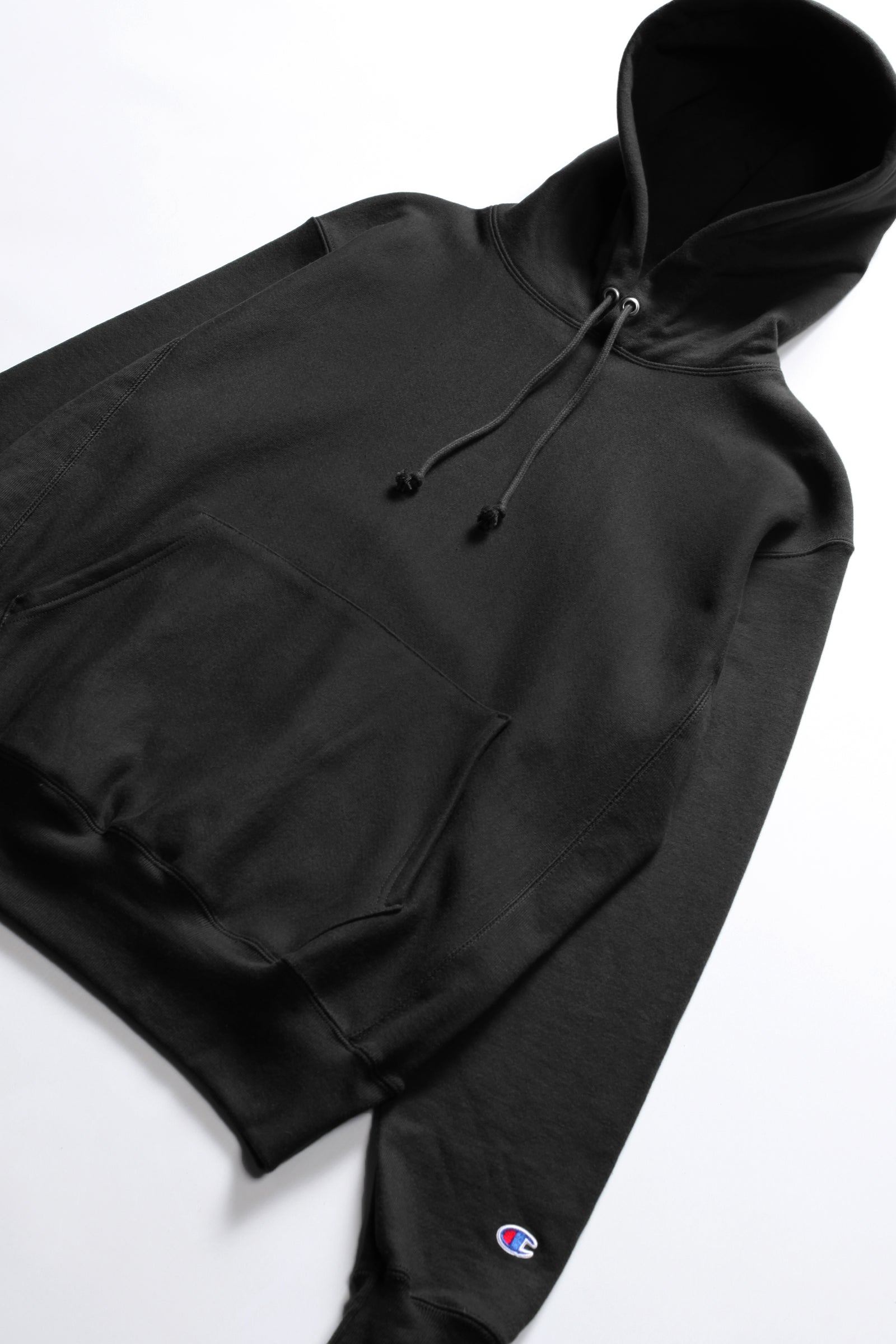 Champion - 12oz USA Reverse Weave Hoodie - Black | Blacksmith Store