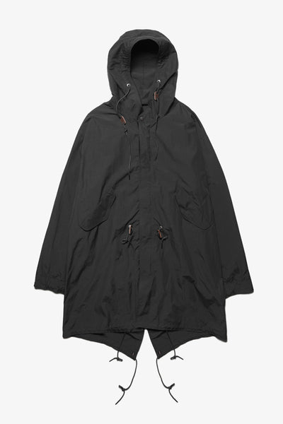 Outstanding & Co. - Nylon Fishtail Parka - Black | Blacksmith Store