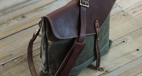 Waxed Canvas Postman Messenger Bag | Made in USA | Workers Supply