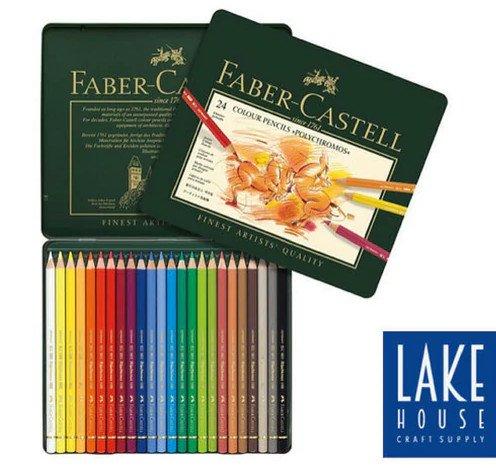 24 colored pencils Faber Castell.